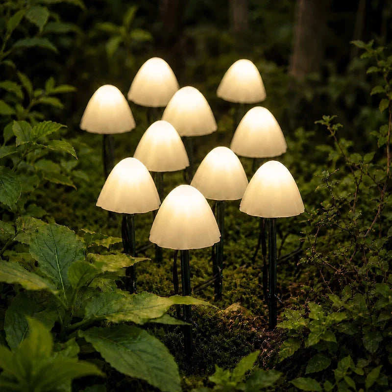 Garden Lights Mushroom Design Solar Powered IP65