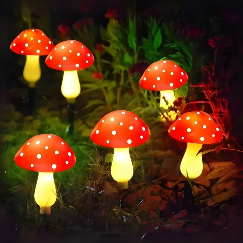 Garden Lights Mushroom Design Solar Powered IP65