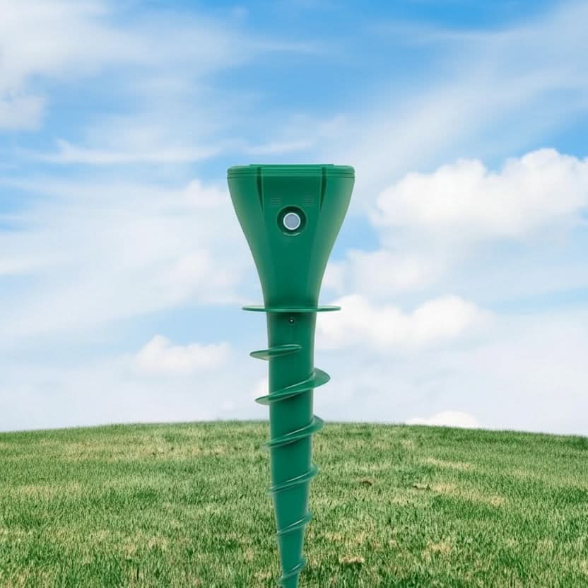 Garden Mole Repeller Solar-Powered Silent Vibration 6,458 Sq Ft
