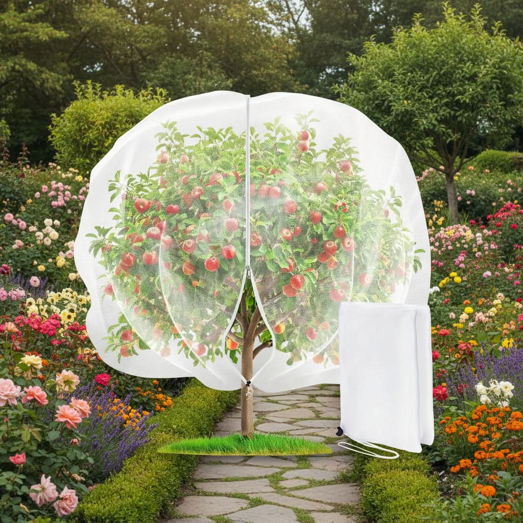 Garden Net Breathable Mesh Drawstring Pest & Bird Protection