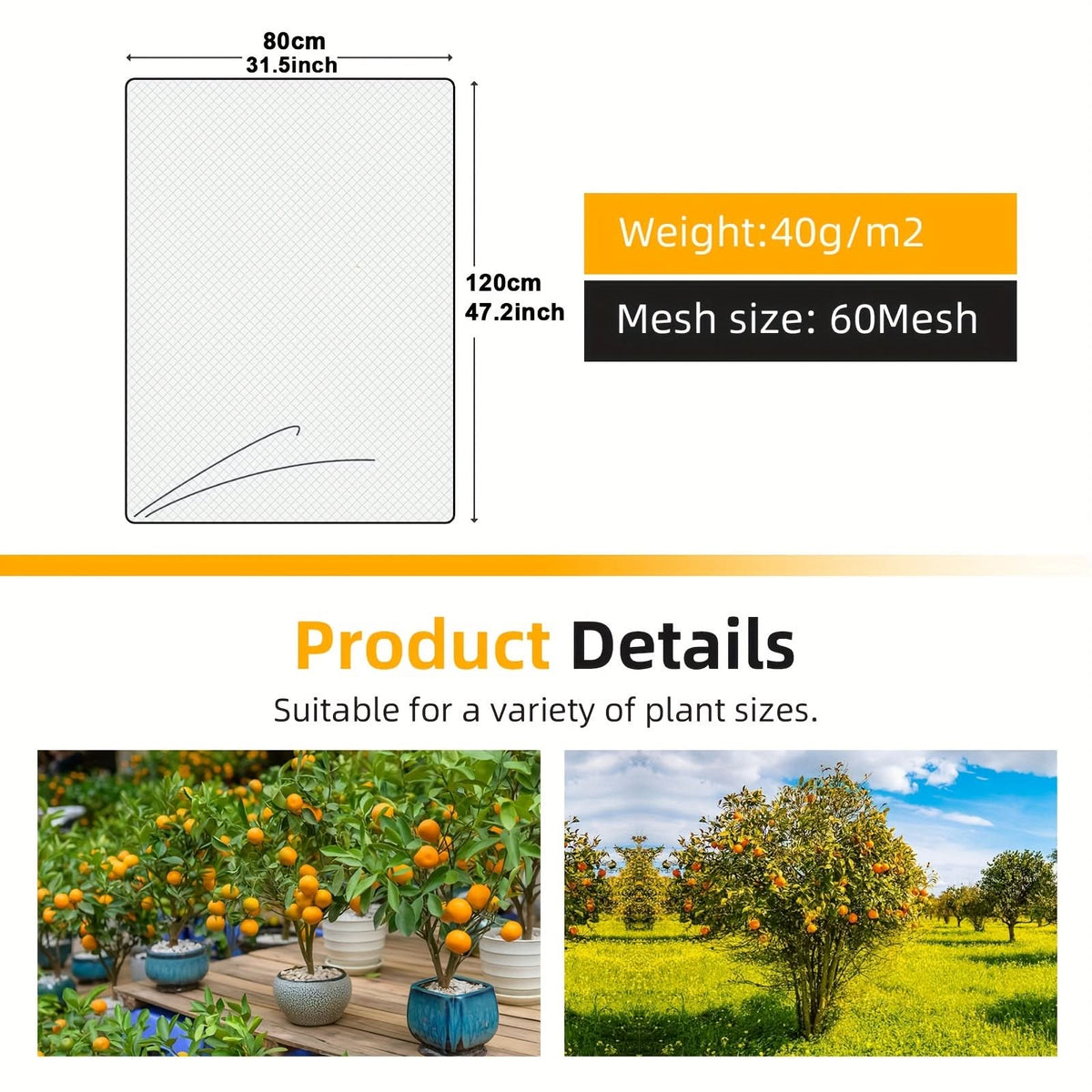 Garden Net Breathable Mesh Drawstring Pest & Bird Protection