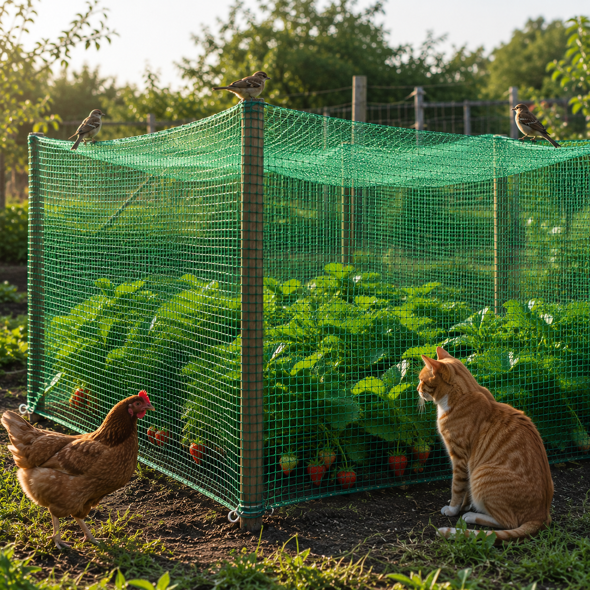 Garden Netting Bird & Deer Protection 2 Inch Mesh