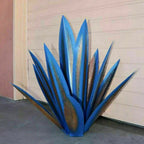 Garden Ornament Agave Design Weather-Resistant Metal & Ground Spike