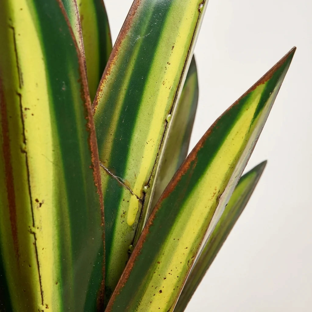 Garden Ornament Agave Handcrafted Weatherproof Metal