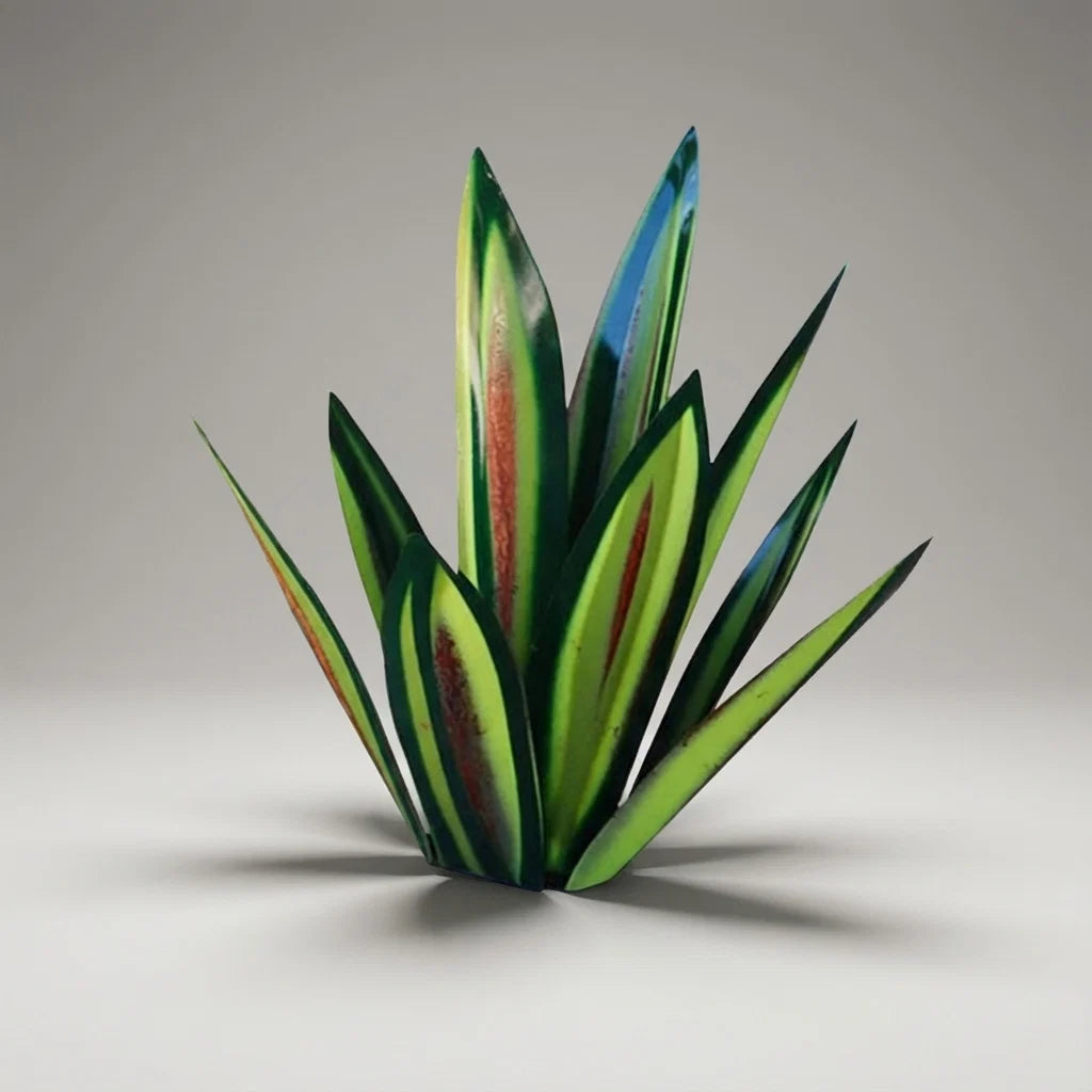 Garden Ornament Agave Handcrafted Weatherproof Metal