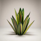 Garden Ornament Agave Solar-Powered Weatherproof Metal