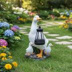 Garden Ornament Solar-Powered Hand-Painted Resin