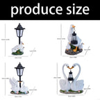 Garden Ornament Solar-Powered Hand-Painted Resin
