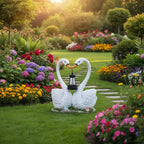 Garden Ornament Solar-Powered Hand-Painted Resin