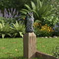 Garden Owl Statue Realistic & Weatherproof Bird Deterrent