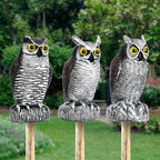 Garden Owl Statue Realistic & Weatherproof Bird Deterrent