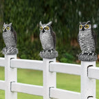 Garden Owl Statue Realistic & Weatherproof Bird Deterrent
