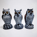 Garden Owl Statue Realistic & Weatherproof Bird Deterrent