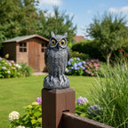 Garden Owl Statue Realistic & Weatherproof Bird Deterrent