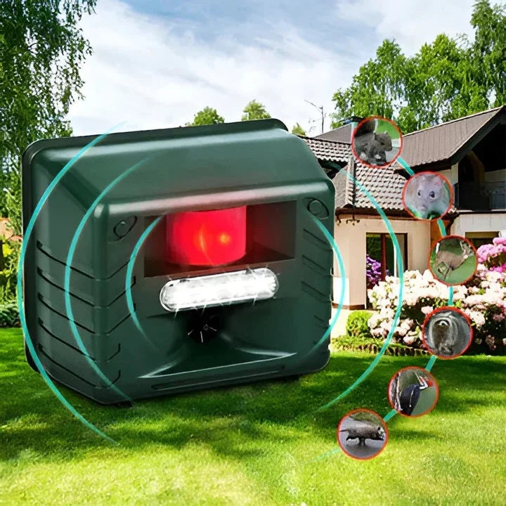 Garden Pest Repeller Motion-Activated Ultrasonic Solar-Powered