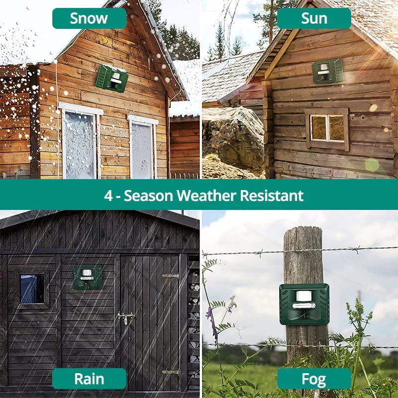 Garden Pest Repeller Motion-Activated Ultrasonic Solar-Powered