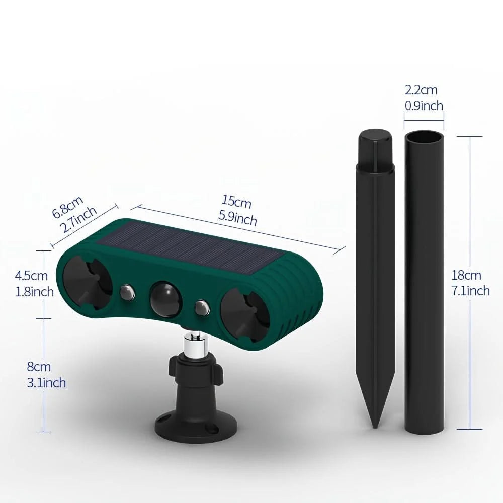 Garden Pest Repeller Motion-Activated Ultrasonic Weather-Resistant