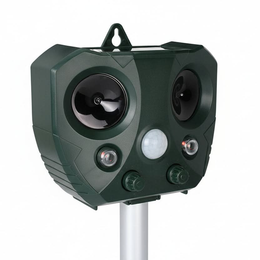 Garden Pest Repeller Solar-Powered Ultrasonic 12m Coverage