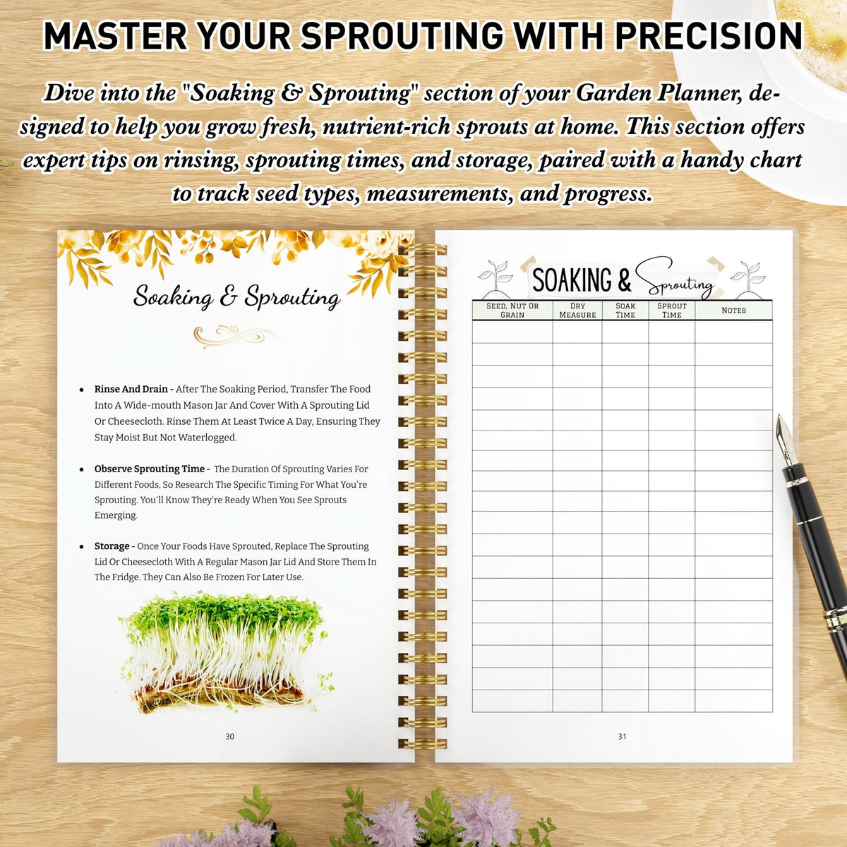 Garden Planner A5 Spiral-Bound Plant Care Tracker