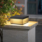 Garden Post Light Solar IP65 Weatherproof Brushed Aluminum