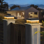 Garden Post Light Solar IP65 Weatherproof Brushed Aluminum