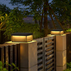 Garden Post Light Solar IP65 Weatherproof Brushed Aluminum