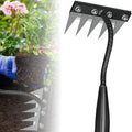 Garden Rake Steel Ergonomic Grip 5 To 7 Teeth