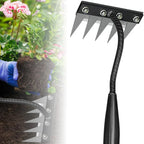 Garden Rake Steel Ergonomic Grip 5 To 7 Teeth