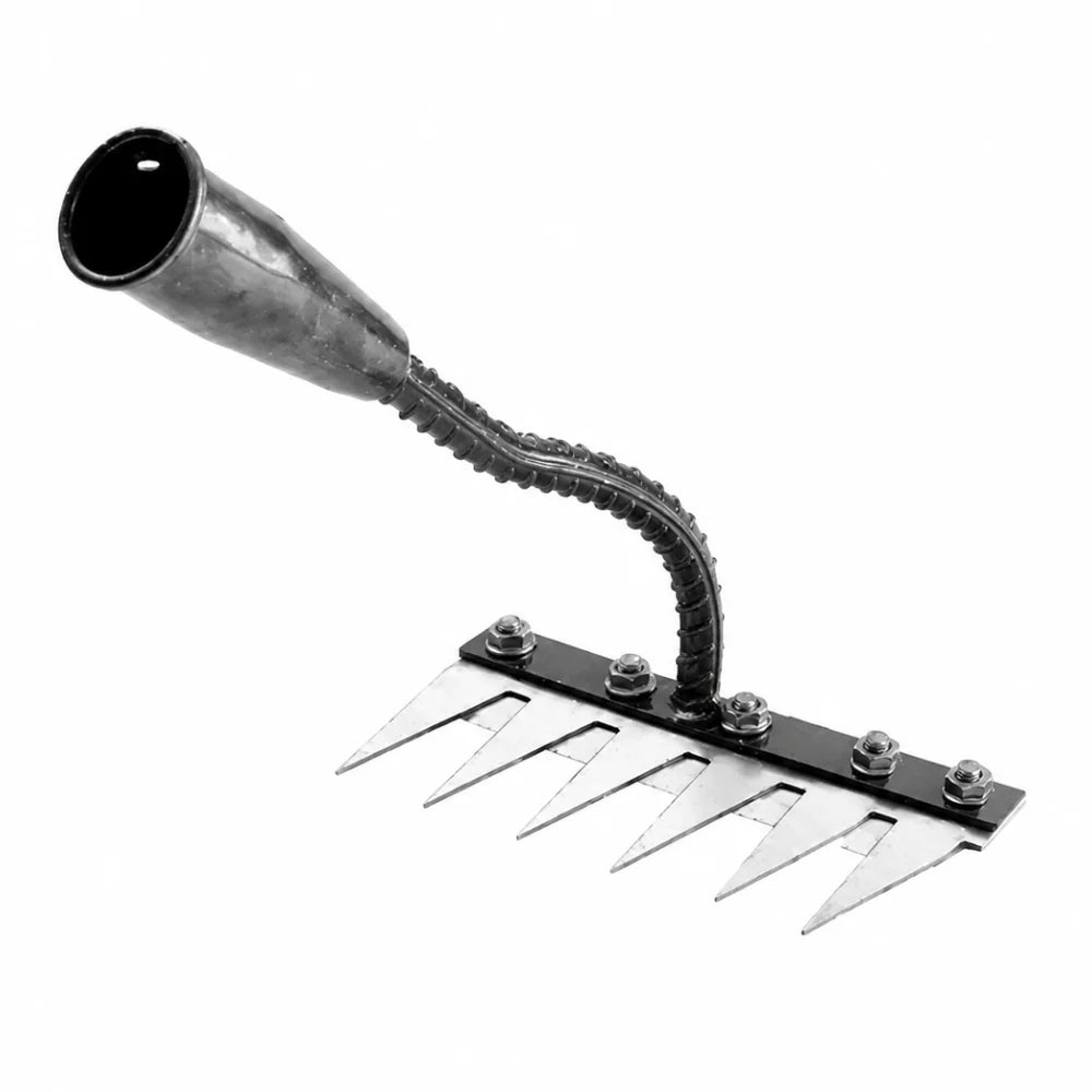 Garden Rake Steel Ergonomic Grip 5 To 7 Teeth