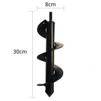 Garden Soil Auger Spiral Powder-Coated Steel Hex Shank