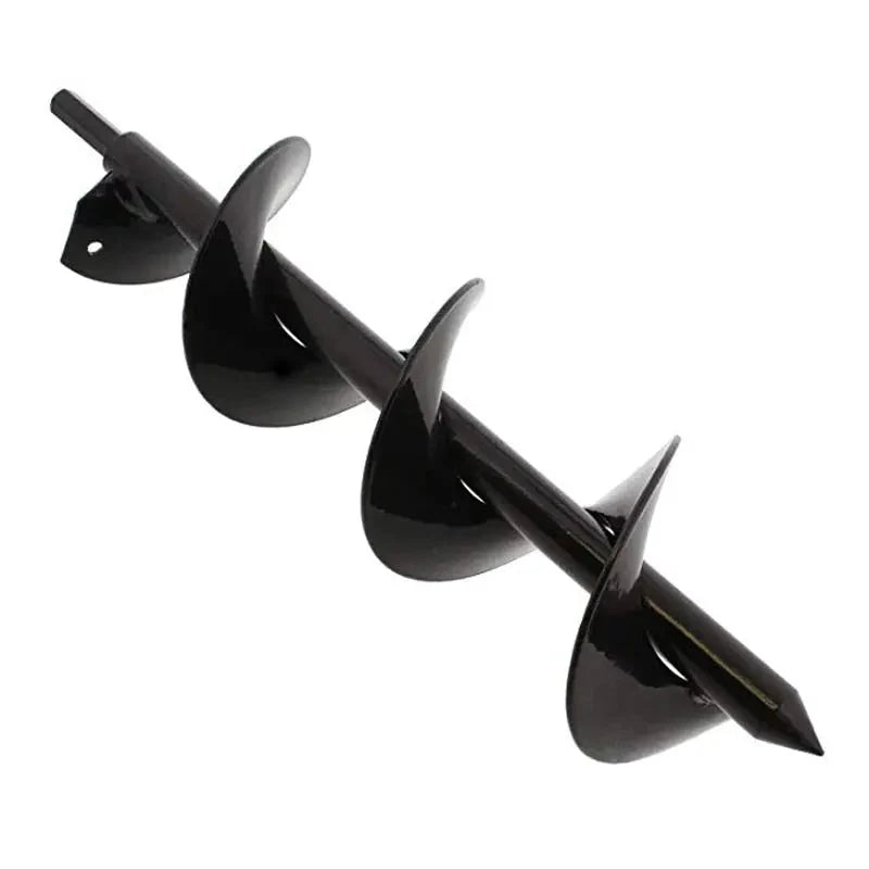 Garden Soil Auger Spiral Powder-Coated Steel Hex Shank