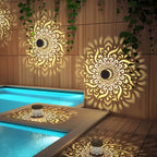 Garden Solar Lantern Floral Shadow Dusk Sensor IP65
