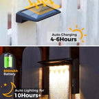Garden Solar Lights 2-Pack Dusk Sensor Adjustable Brightness