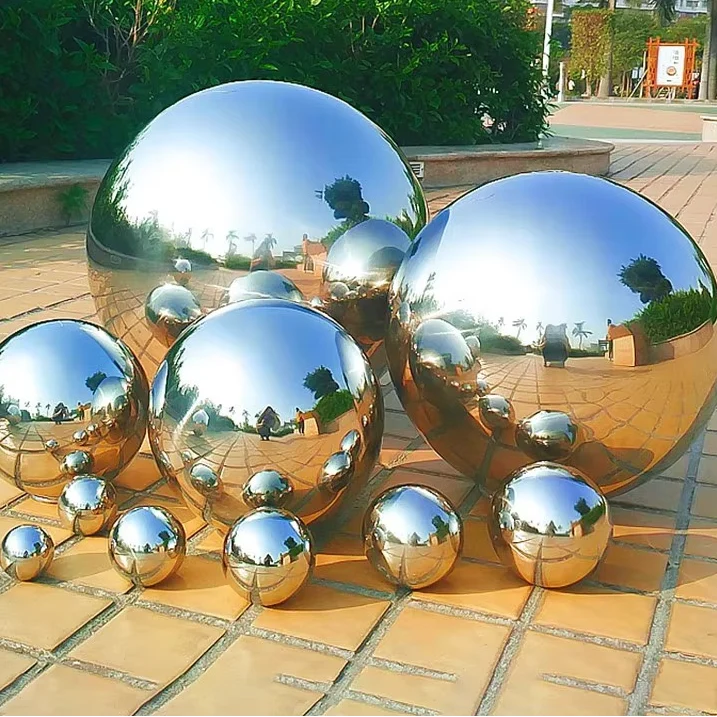 Garden Sphere Stainless Steel Mirror Finish Weather Resistant