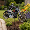 Garden Spinner Skeleton Motorcycle Weather-Resistant Acrylic