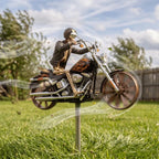 Garden Spinner Skeleton Motorcycle Weather-Resistant Acrylic