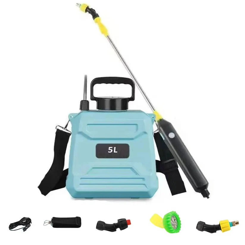 Garden Sprayer Rechargeable 1.3 Gallon Adjustable Brass Nozzle