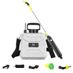 Garden Sprayer Rechargeable 1.3 Gallon Adjustable Brass Nozzle