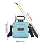 Garden Sprayer Rechargeable 1.3 Gallon Adjustable Brass Nozzle