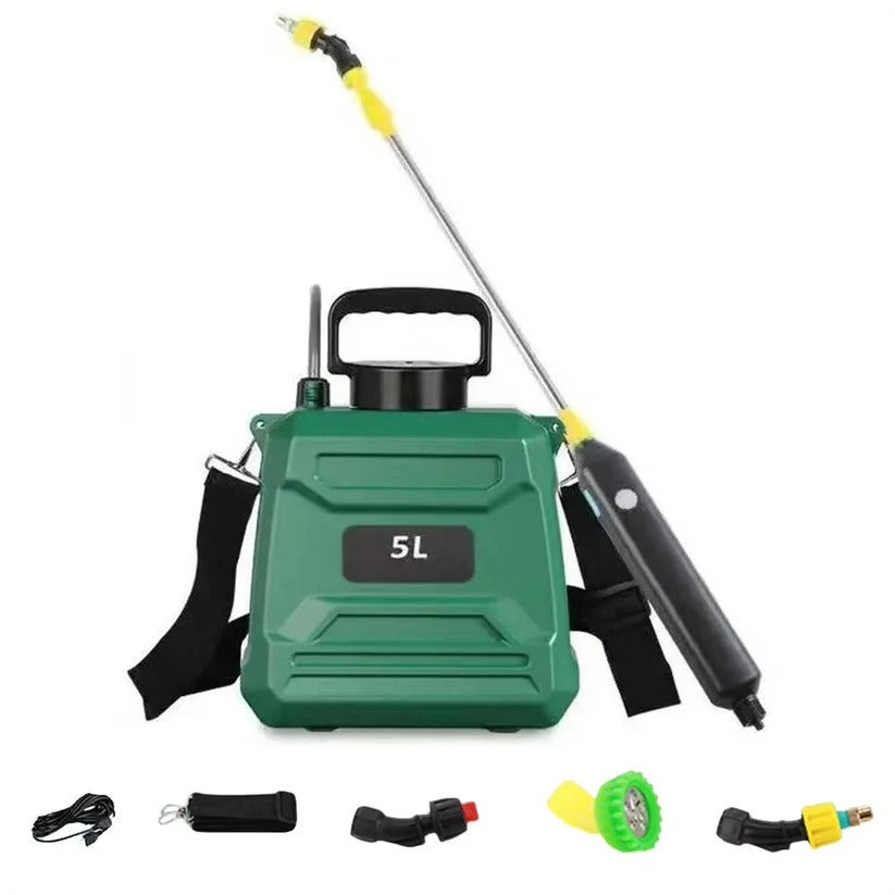 Garden Sprayer Rechargeable 1.3 Gallon Adjustable Brass Nozzle