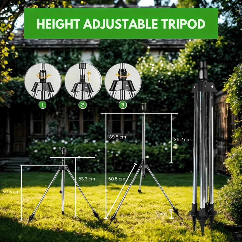 Garden Sprinkler 360 Degree Rotating Stainless Steel