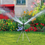Garden Sprinkler 360° Rotating Adjustable Spray Plastic & Stainless Steel