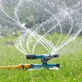 Garden Sprinkler 360° Rotating Hose Connector & Stable Base