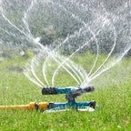 Garden Sprinkler 360° Rotating Hose Connector & Stable Base