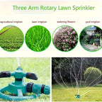 Garden Sprinkler 360° Rotating Hose Connector & Stable Base
