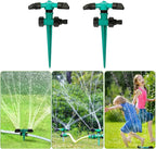 Garden Sprinkler Set 360 Degree Rotation & Adjustable Nozzles