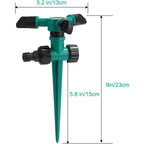 Garden Sprinkler Set 360 Degree Rotation & Adjustable Nozzles