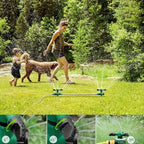 Garden Sprinkler Set 360 Degree Rotation & Adjustable Nozzles