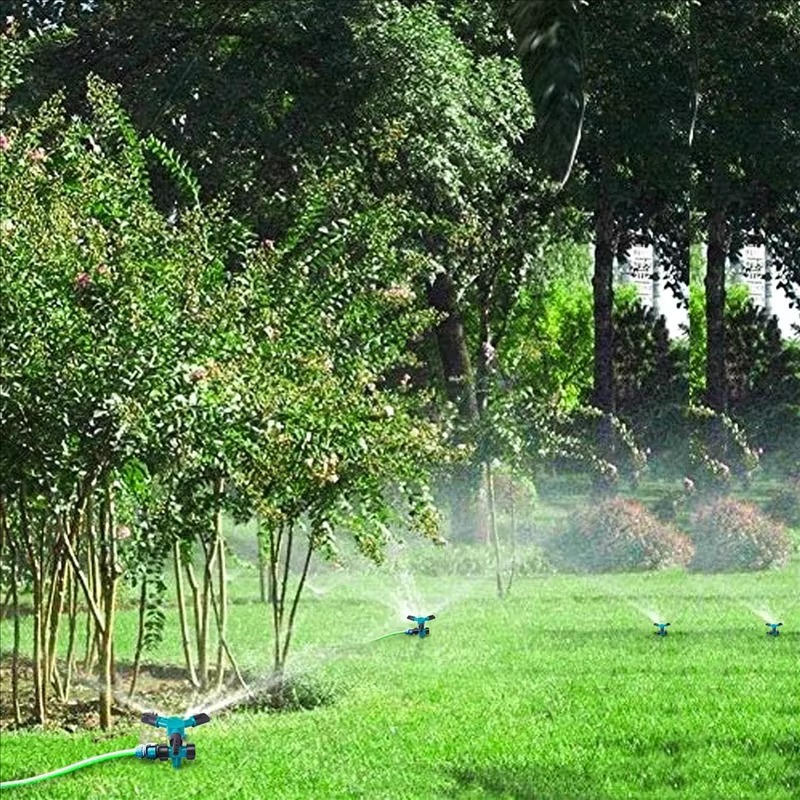 Garden Sprinkler Set 360 Degree Rotation & Adjustable Nozzles