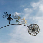 Garden Stake Fairy & Dandelion Weather-Resistant Metal